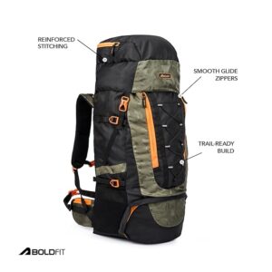 Boldfit Rucksack Bags for Men & Women Trekking Bag Camping Travel Backpack for Men for All Luggage Pack Trekking Bag for Hiking, Travel Backpack